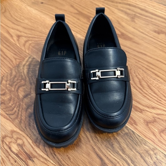 Gap Kids Toddler Black Loafers with Gold Detail Size 9 - Picture 4 of 8